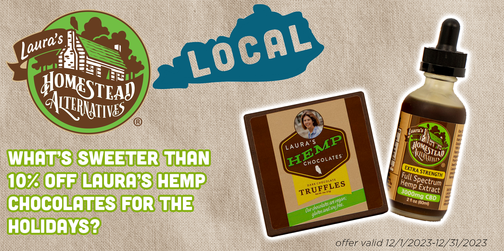 Laura's Mercantile Ad