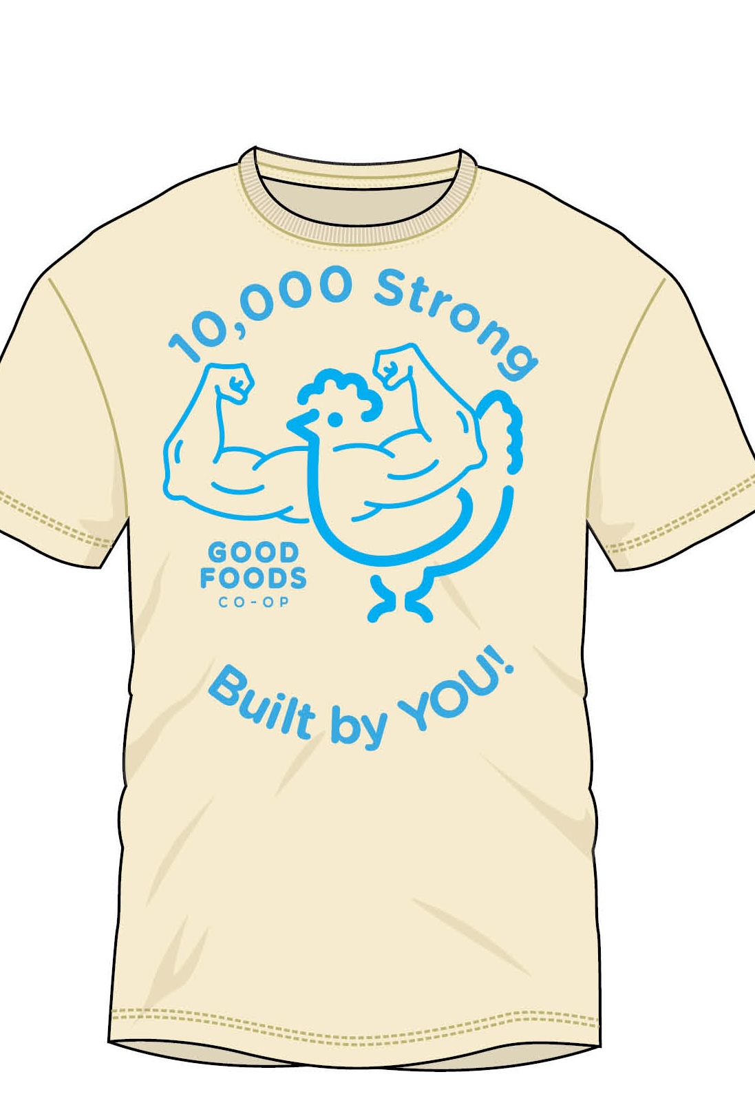 Good Foods Co-op owner shirt design